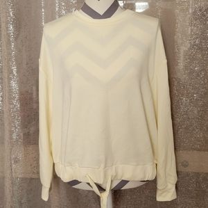 Magashoni Yellow Crewneck Sweater with Ribbon Tie